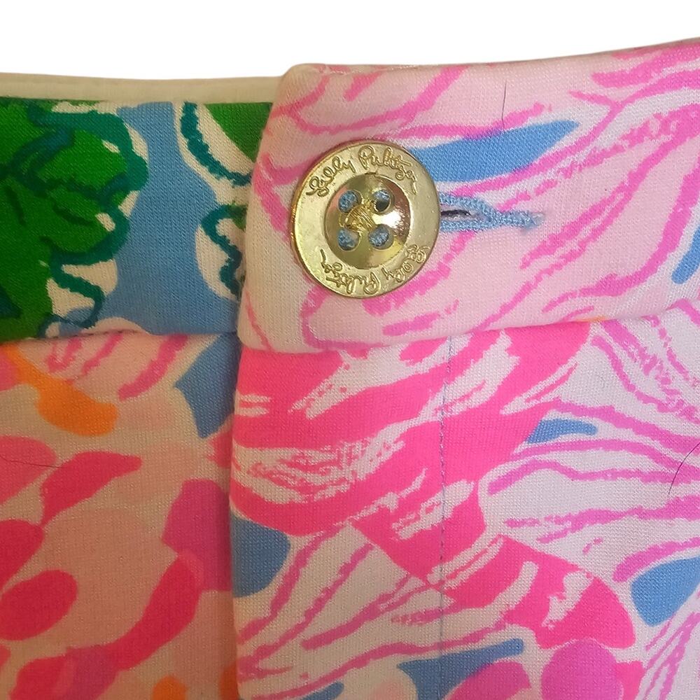 Lilly Pulitzer Tigers Lair Floral Print Pink Colette Preppy Resort Knit Skort - Picture 6 of 10